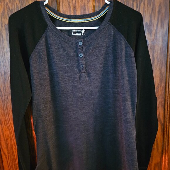 Smartwool Womens Long Sleeve Merino Wool 250 Henley Shirt Sz Small - Picture 1 of 6